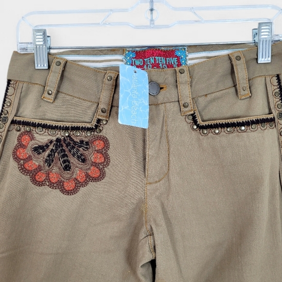 NWT BIYA Johnny Was Two Ten Ten Five Embroidered Studded Flare Bootcut Jeans 4 - Picture 3 of 13